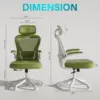 Ergonomic Office Chair M903, High Back Computer Desk Chair With Adjustable Lumbar Support & Headrest, Green Task Chair Comfy, 2