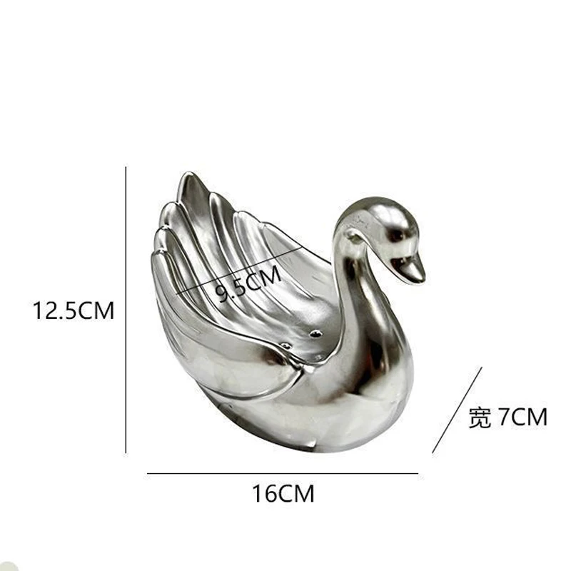 Ceramic Draining Soap Box, Light luxury Cartoon Cute Swan Shaped Soap Dishes, Home, Bathroom Kitchen Supplies, Storage Rack, 1Pc