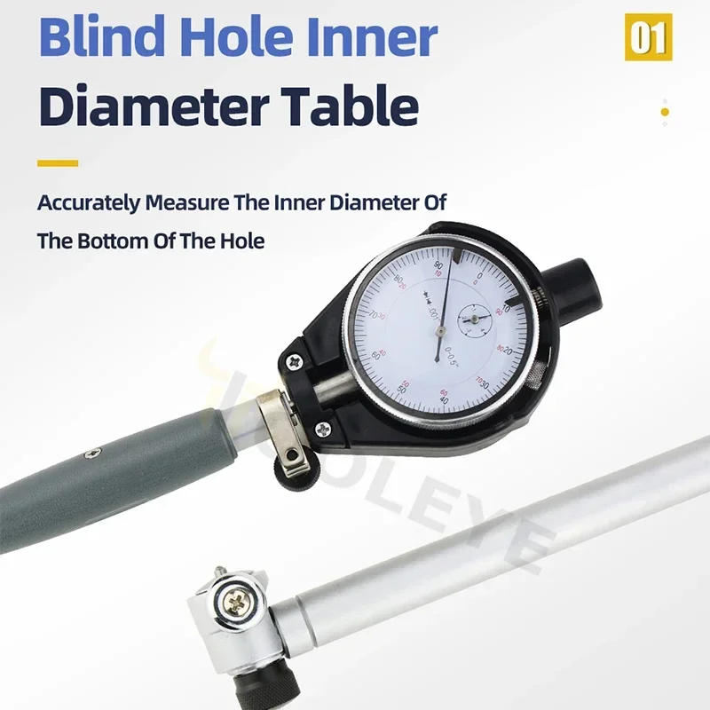 Dial Bore Gauge Dial Indicator Inner Diameter Gauge Measuring Rod Probe Micrometer Measuring Tool 15-35-50-160mm
