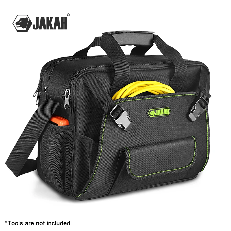 JAKAH Elektriker-Werkzeugtasche mit Schnellzugriff Laptop-Tasche + Schultergurt - Mittelgroße Tragbare Arbeitstasche Werkzeugzubehör JK-147