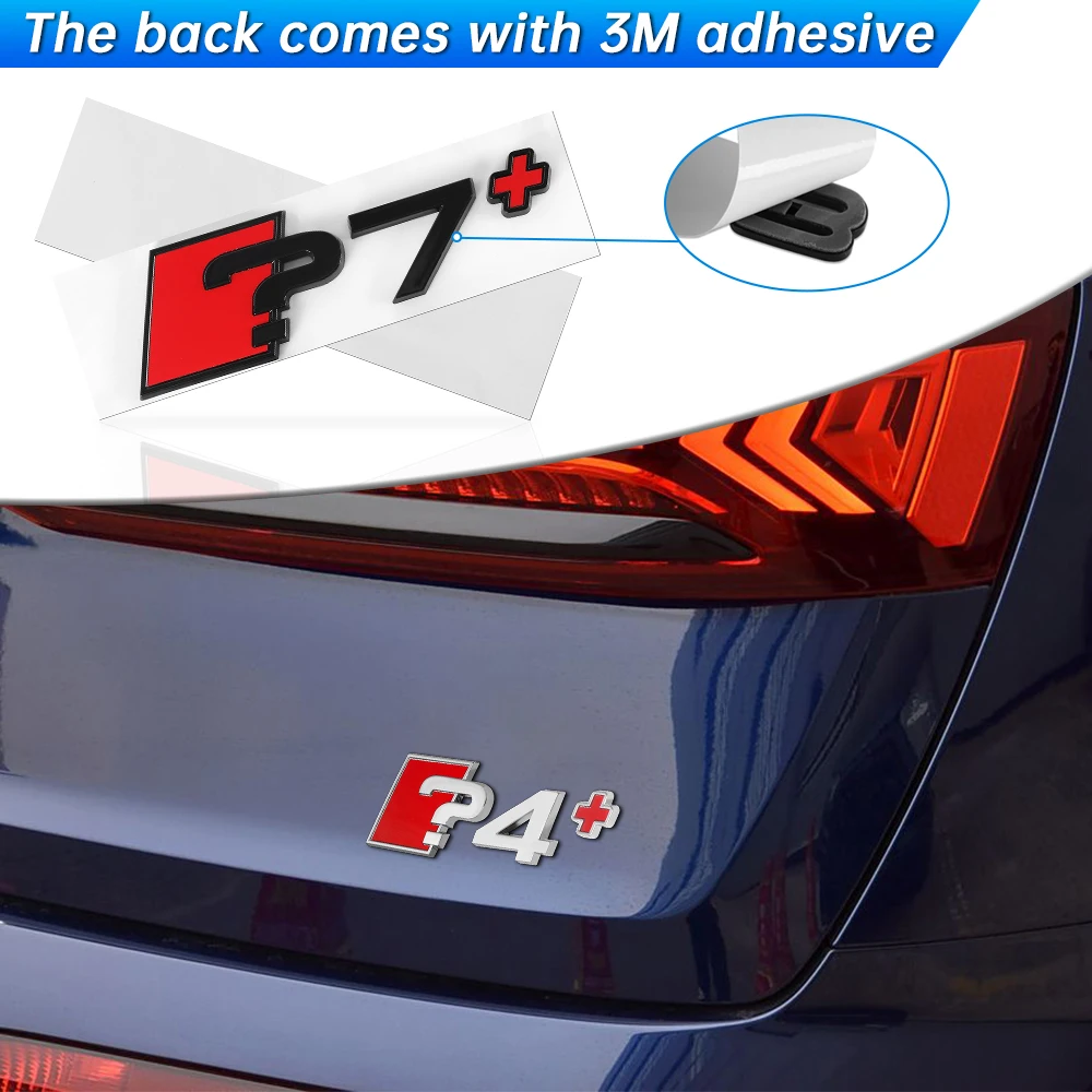 3D ABS 크롬 광택 블랙 자동차 트렁크 레터링 숫자 엠블럼 밸브 캡 (아우디 S라인 TT RS RS4 자동차 테일 배지 교체용 데칼)