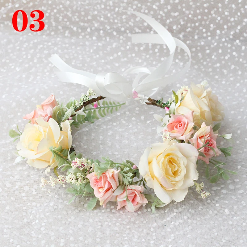 

Hawaiian wreath Bridal fairy simulation full of stars flower headdress children's photo hair accessories hair hoops