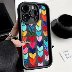 Colorful Love Heart Silicone Phone Case - Xiaomi Mi 12 Lite (S13959)
