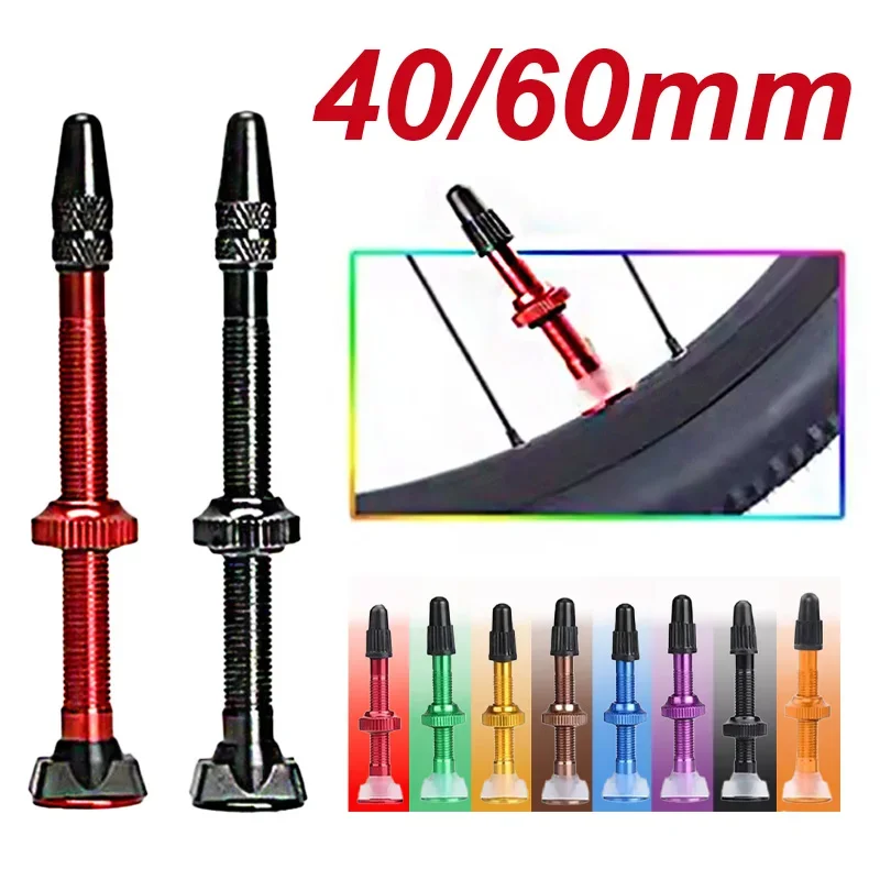 Premium MTB and Road Bike Tubeless Valve Nozzle with Tire Plugs - Presta, 40mm & 60mm Options
