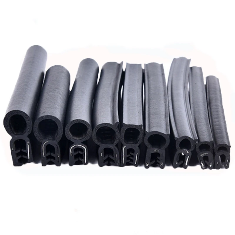 

Rubber Seals Strip U Shape Add Steel with Bulb Top Foam Solid Rubber Compound Black