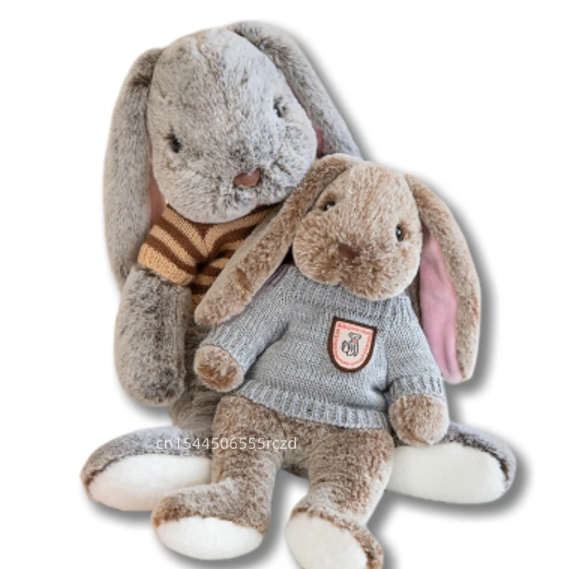 

Милый заживляющий спящий кролик с длинными ушами, плюшевый кролик, шарф, кролик, плюшевая игрушка для сопровождения маленьких мальчиков и девочек для сна
