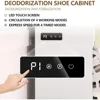 Shoe Cabinet with Bench, Deodorizing Shoe Storage Cabinet with 2 Flip Drawers and 2 Sliding Drawers, Free Standing Narrow Farmho 5