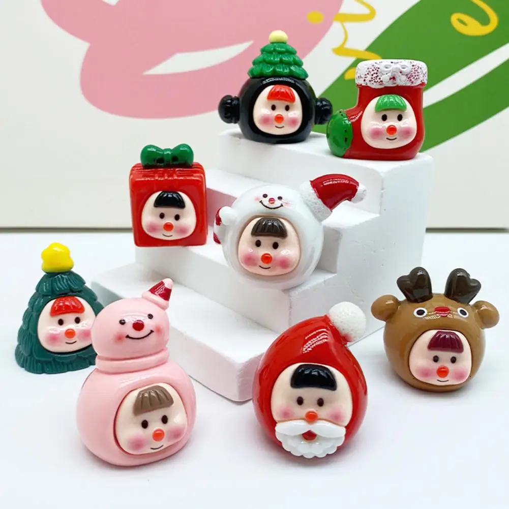 

Festive Hanging Decorations Handmade Festive Resin Sister Christmas Ornaments Cartoon Stereoscopic Keychain for Car for Room