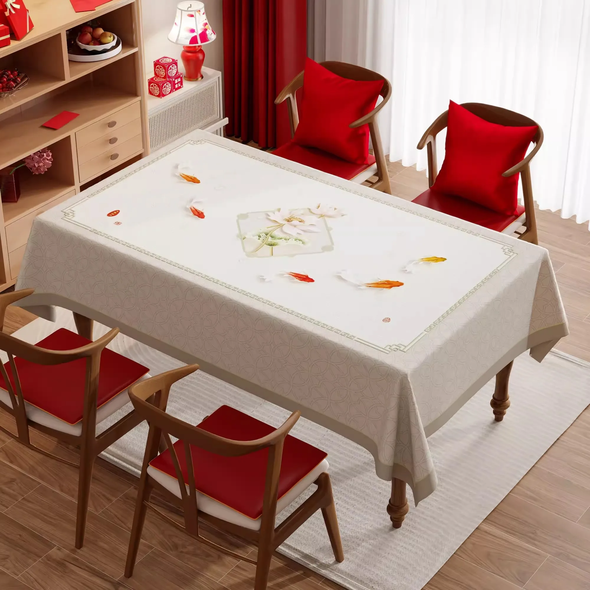 

1380636 Wind table cloth home tea table cloth cotton linen rectangular simple table cloth table mat
