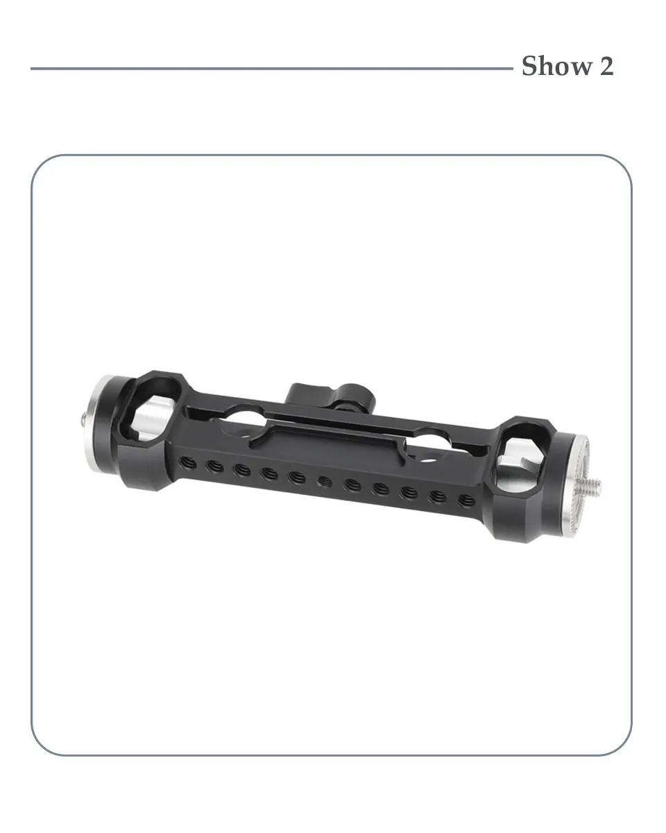 15mm Rod Clamp with ARRI-Style Rosettes Dual M6 Male Screw Mount Handles or Acc