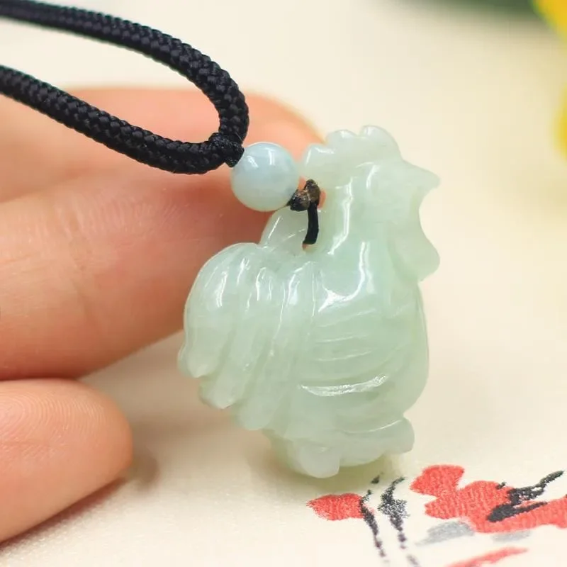 A Goods Liyu Rooster Book Pendant Ruyi Ji Body Jade Chicken Necklace for Men and Women