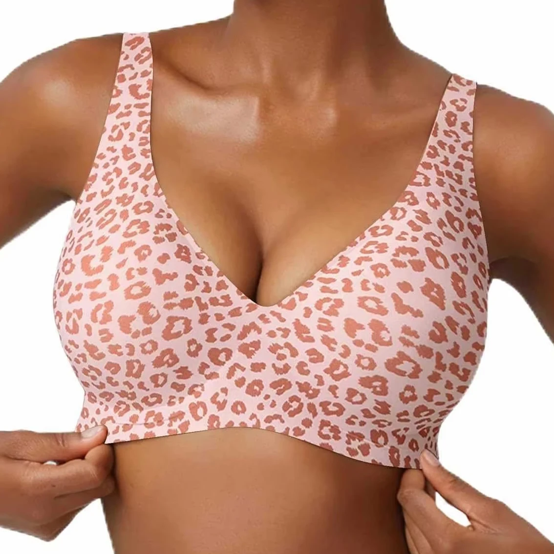 Sujetador estampado leopardo rosa