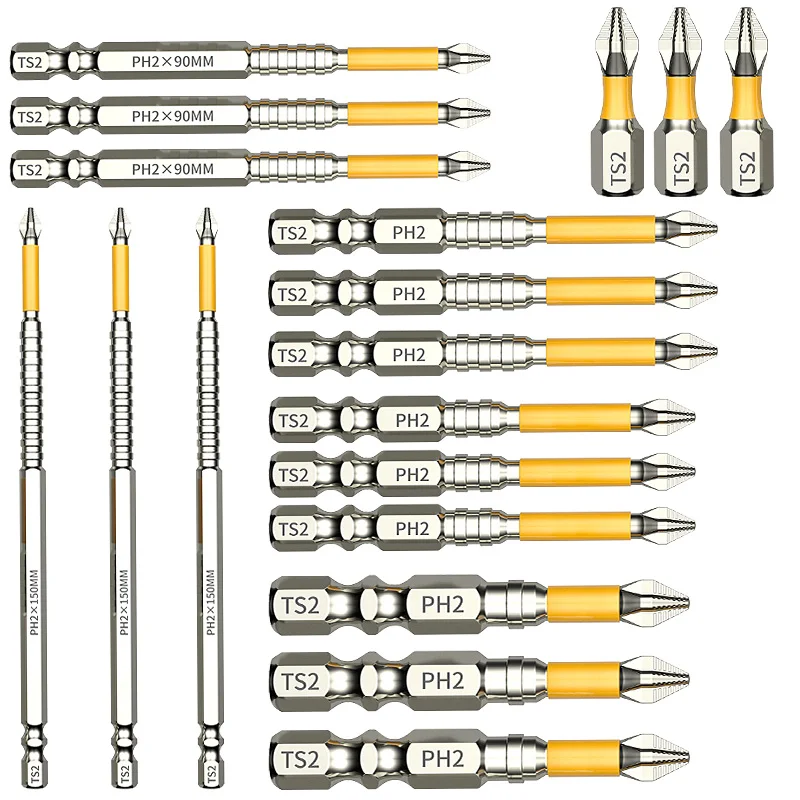 5PCS Verbesserte Hohe Härte Und Starke Magnetische Bit 25/50/65/70/90/150mm Nicht-slip Kreuz Hohe Härte Elektrische Hand Bohrer Schraube – Detail 1