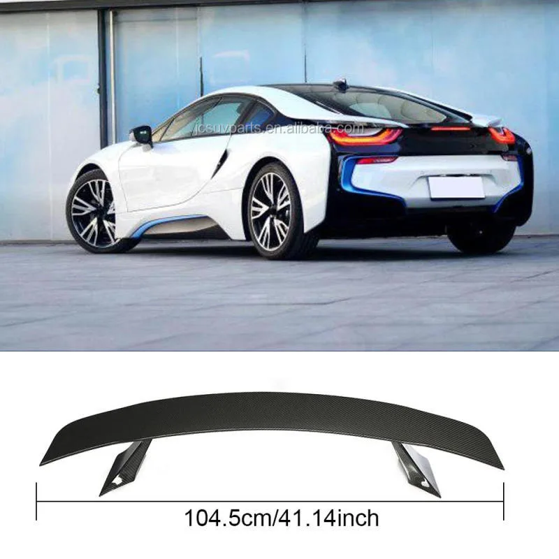 

For 2014 - 2018 BMW I8 Rear Wing Spoiler Boot Lid H Style Carbon Fiber Rear Trunk Spoiler