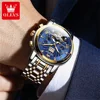 OLEVS 9910 Tourbillon Men Automatic Watch Original Waterproof Luminous Calendar Watch Skeleton Brand Luxury Men Mechanical Watch 3