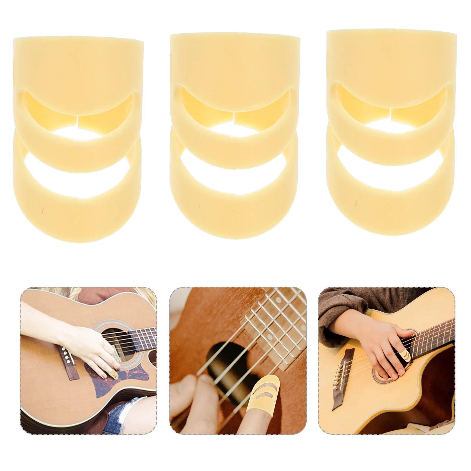 

2 Sets Thumbpicks for Guitar Bass Finger Protector Fingertip Protectors Ukulele