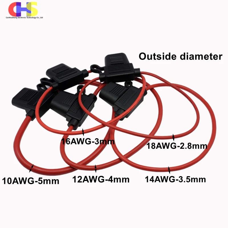 Car Fuse Holder Fuse Holder Fuse Adapter Holder 1pcs With 18/16/14/12/10AWG Wire Cable 32V Mini Small Medium Waterproof Auto Car Fuse Holder 1A 2A3A 5A 7.5A 10A 15A 20A 30A 40A