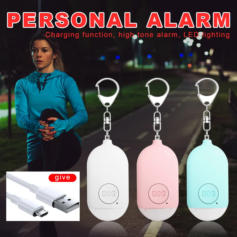 어린이 노인 여성 응급 SOS 개인 경보 자기 방어 키체인-패닉 단추 또는 풀 핀 경고 장치, 130 DB 시끄러운 안전