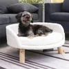 Ultra Soft Elevated Dog Cat Sofa Bed Couch Pet Puppy Chair Backrest Stool Seat Lounger with Removable Waterproof Padded Cushion 1