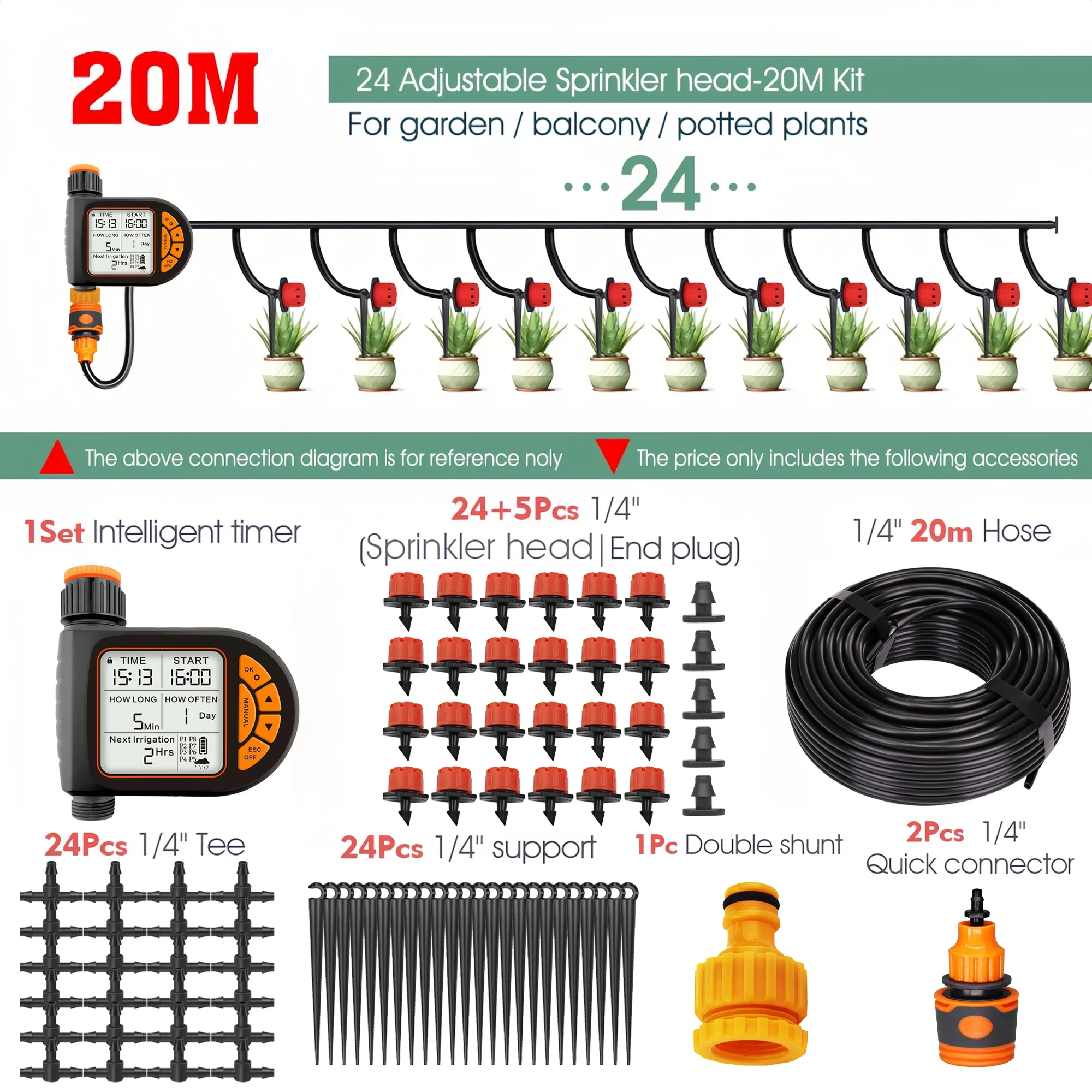 ตัวเลือกสินค้า Smart Garden Timer 20 เมตร ตั้งเวลาให้น้ำอัตโนมัติ