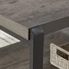 Gold Coffee Table With Storage Shelf Rustic Wood and Metal Cocktail Table for Living Room Grey Round Coffee Tables Free Shipping 5
