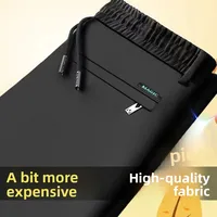 Men's Busin Casual Thin Ice Silk Sports Pants Summer Breathable Air Conditioning Long Trousers for Working Men