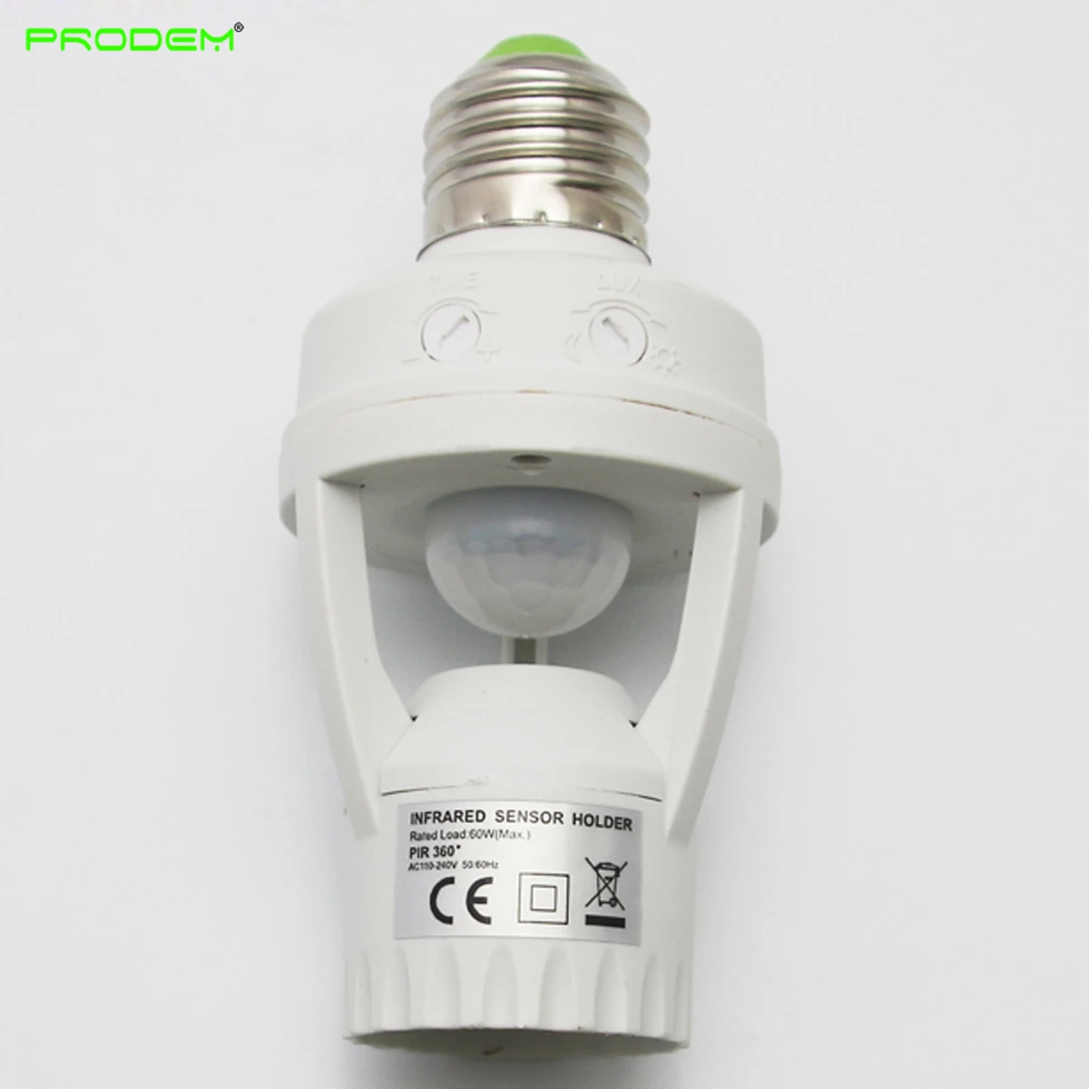 110-260V PIR Motion Sensor Holder Infrared Lamp Fixture Base Socket E27 Screw 5 Year Warranty