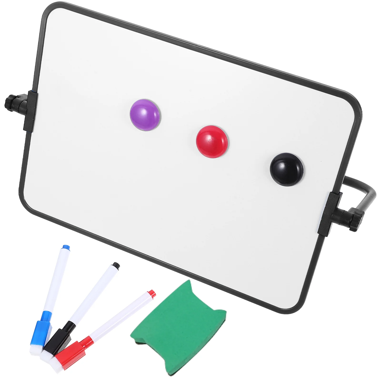 

Маленькая двухсторонняя Магнитная белая доска, сухая стираемая, портативный календарь, Офисная доска для записей, фотография, черный планшет для письма