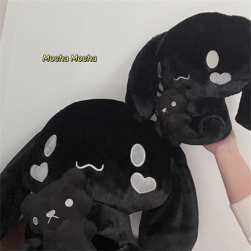 Sanrio Black Cinnamoroll Plush Toy Cute Creative Dark Cinnamoroll Plushies Kawaii Stuffed Black ...