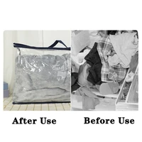 1-8Pcs Quilt Pillow Storage Bags Moving Bedding Packing Bags Transparent PVC Storage Bags Blanket Packing Bags Pillowcase Bags 2