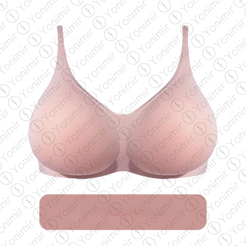 Woman Sexy Fake Chest Active Bra One-Piece Falsies Cosplay Gay Sissy  Underwear Convertible Straps Plus Silicone Wire Free Pad - AliExpress