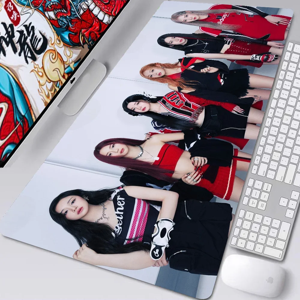 1pc Korean Girl Group B-BABYMONSTER  Mouse Mat Desk Mat With Pad Gaming Accessories Prime Gaming XXL Keyboard Pad Padding Mat 2