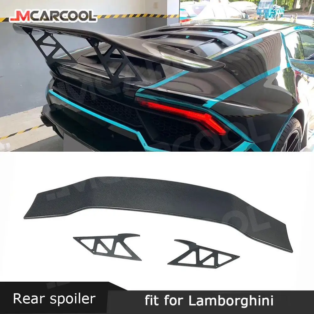 

Dry Carbon Fiber Racing Rear Lip Spoiler Boot Wings For Lamborghini Huracan LP610 LP580 2014-2018 Rear Boot Spoiler D Style