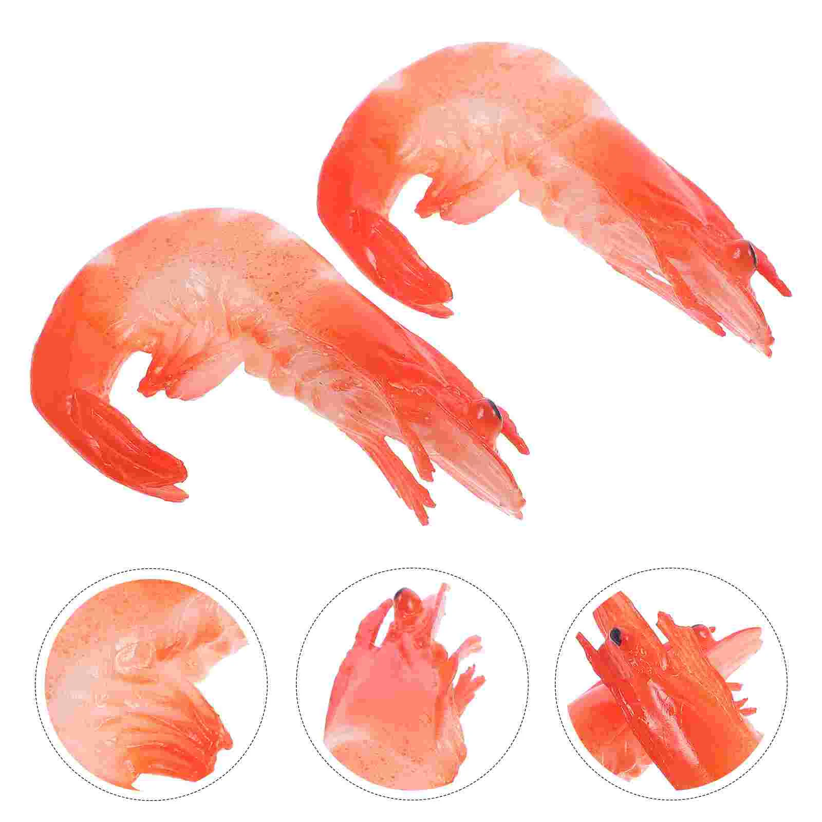 

2pcs Fridge Magnets Decoration Simulation Shrimp Magnets Novelty Food Shaped Refrigerator Sticker