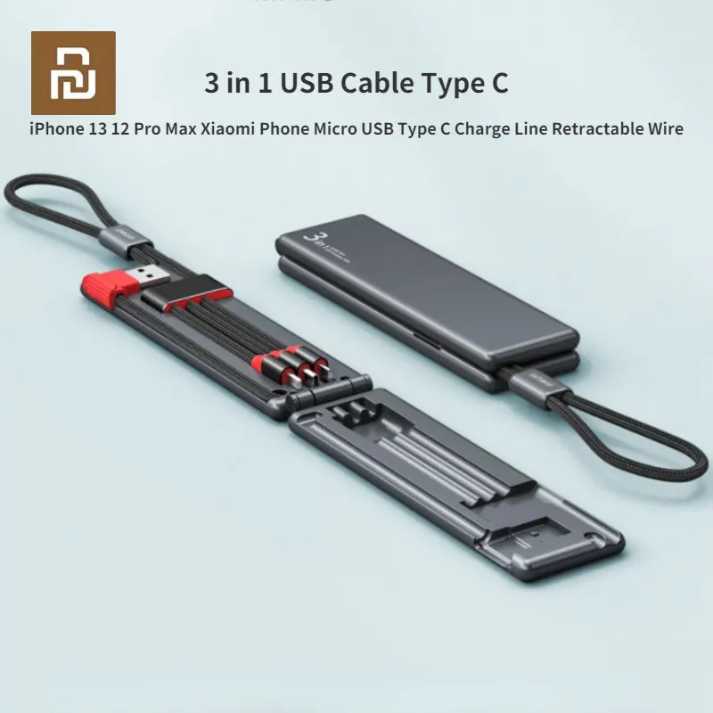 

USB-кабель Youpin 3 в 1, Type-C, для IPhone 13, 12 Pro Max