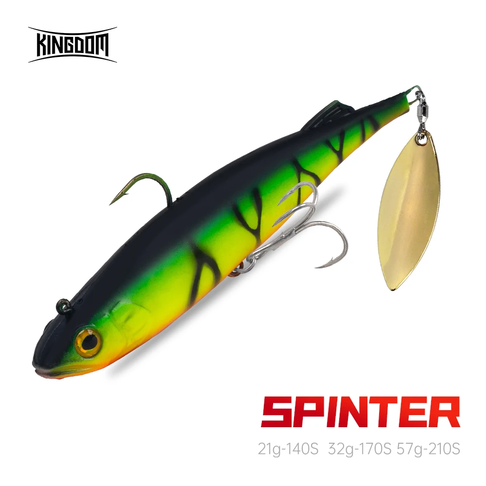 

Kingdom Silicone Bait Soft Lure 205mm Big Artificial Bait with Spoon on Tail Fishing Lures 140mm 170mm Sinking Wobblers for Pike