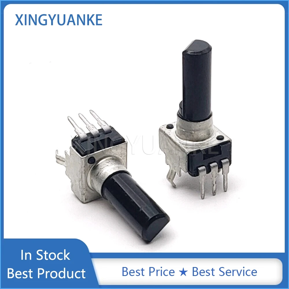 Multiturn Potentiometer Linear Potentiometer Rotary Potentiometer Potentiometer Kit Trimmer Potentiometer Electronic Components 10PCS RV09 R0902N Vertical Potentiometer 3Pin B5K B10K B20K B50K B100K B500K B502 B103 B203 B503 B104 B504 Half Shaft 18MM
