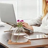 Nordic Style Glass Vase With Wooden Stand Transparent Heart Shape Flower Arrangement Vase Hydroponic Plants Container Home Decor 5