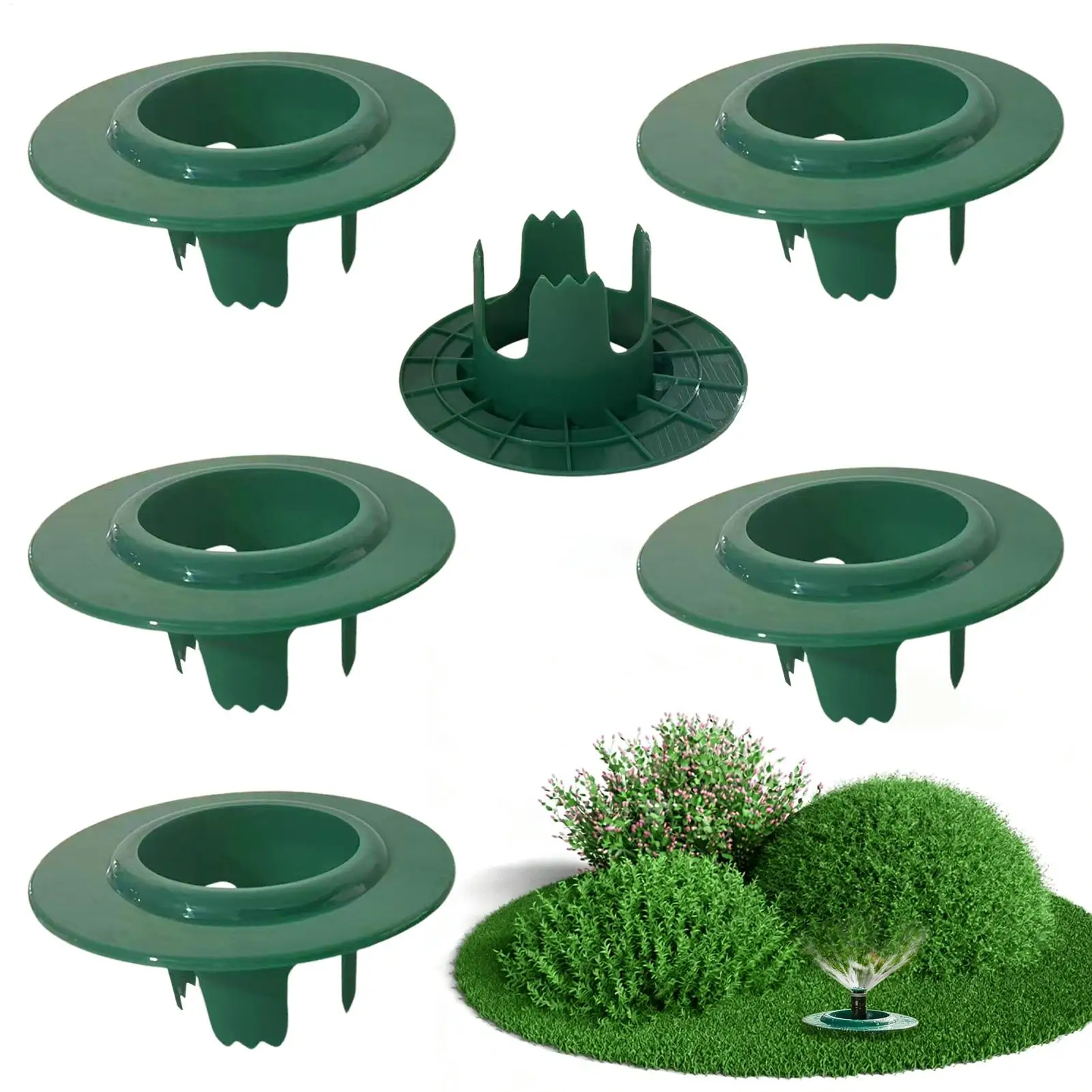 6Pcs 잔디 스프링클러 헤드 프로텍터 조정 가능한 관개 보호 커버 잔디밭 정원 뒷마당용 스프링클러 스프레이 가드
