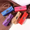 Pure Color Plain fabric Lipstick Box Case Holder With Mirror Women's Cosmetic Jewelry Packaging Box 4