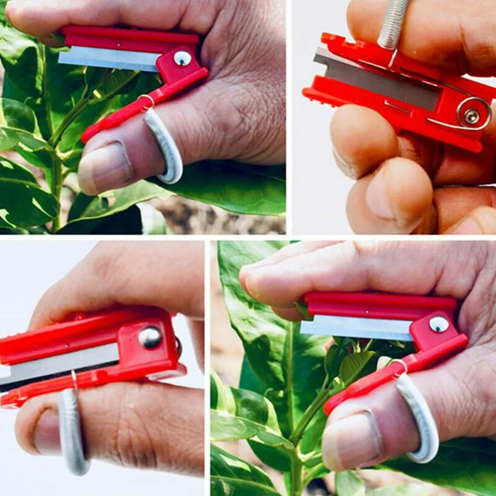 Portable Finger Knife Mini Garden Pruner Multifunctional Thumb Knife Safe Fruit Blade Tool Cutting Blade Ring Finger Protector