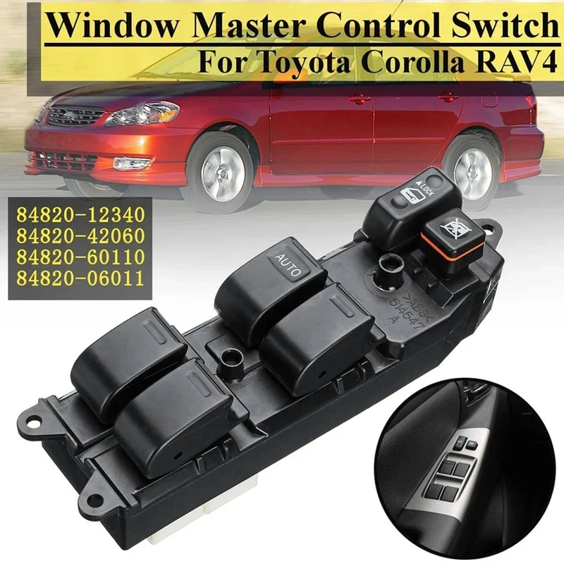 

Автомобильный Электрический оконный выключатель для Toyota Corolla RAV4 4820-12340 84820-42060 84820-60110 84820-06011, автомобильные аксессуары