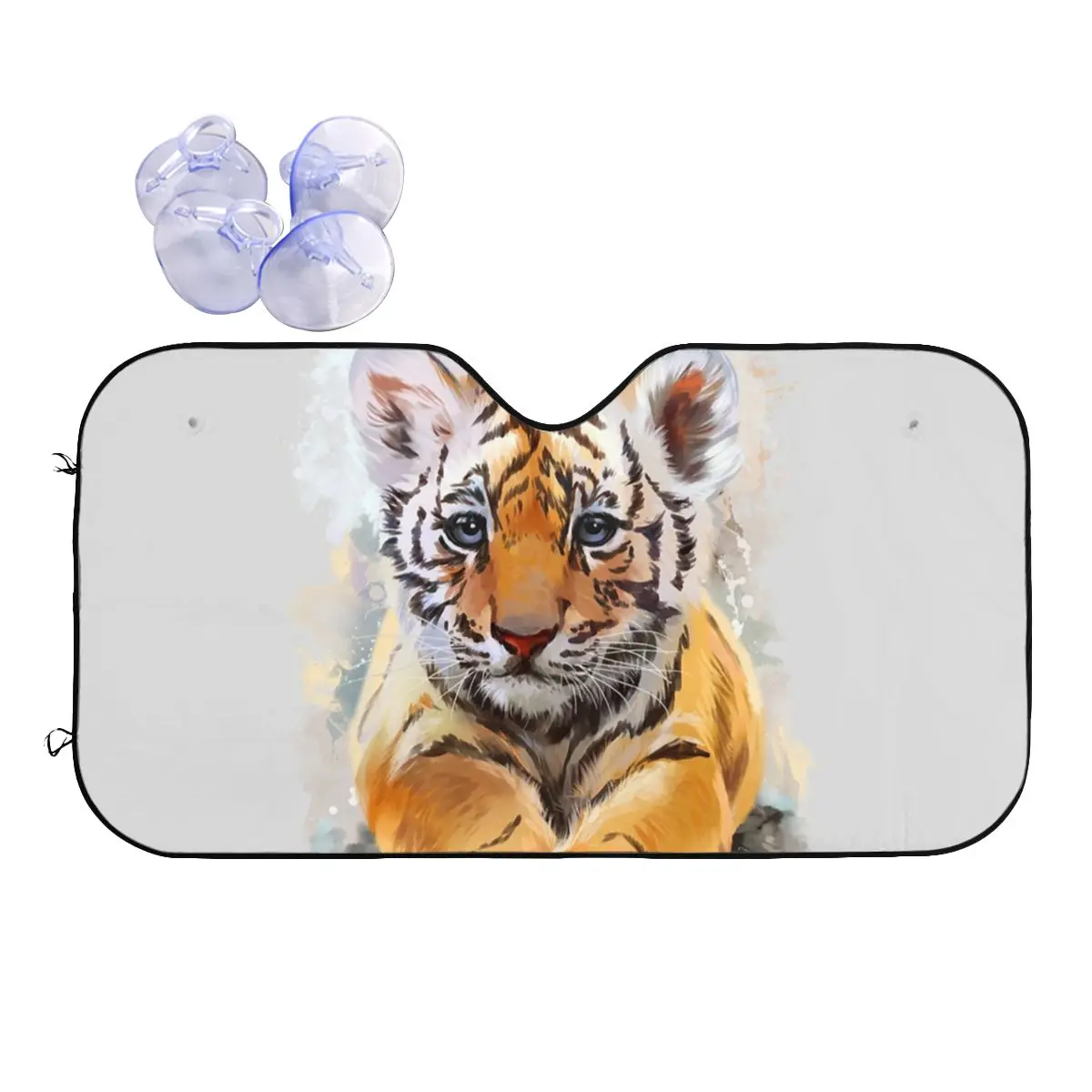 

Tiger Baby Tiger Universal Sunshade Windscreen Animal Lovers Car Window Windscreen Cover Ice Shield Dust Protection