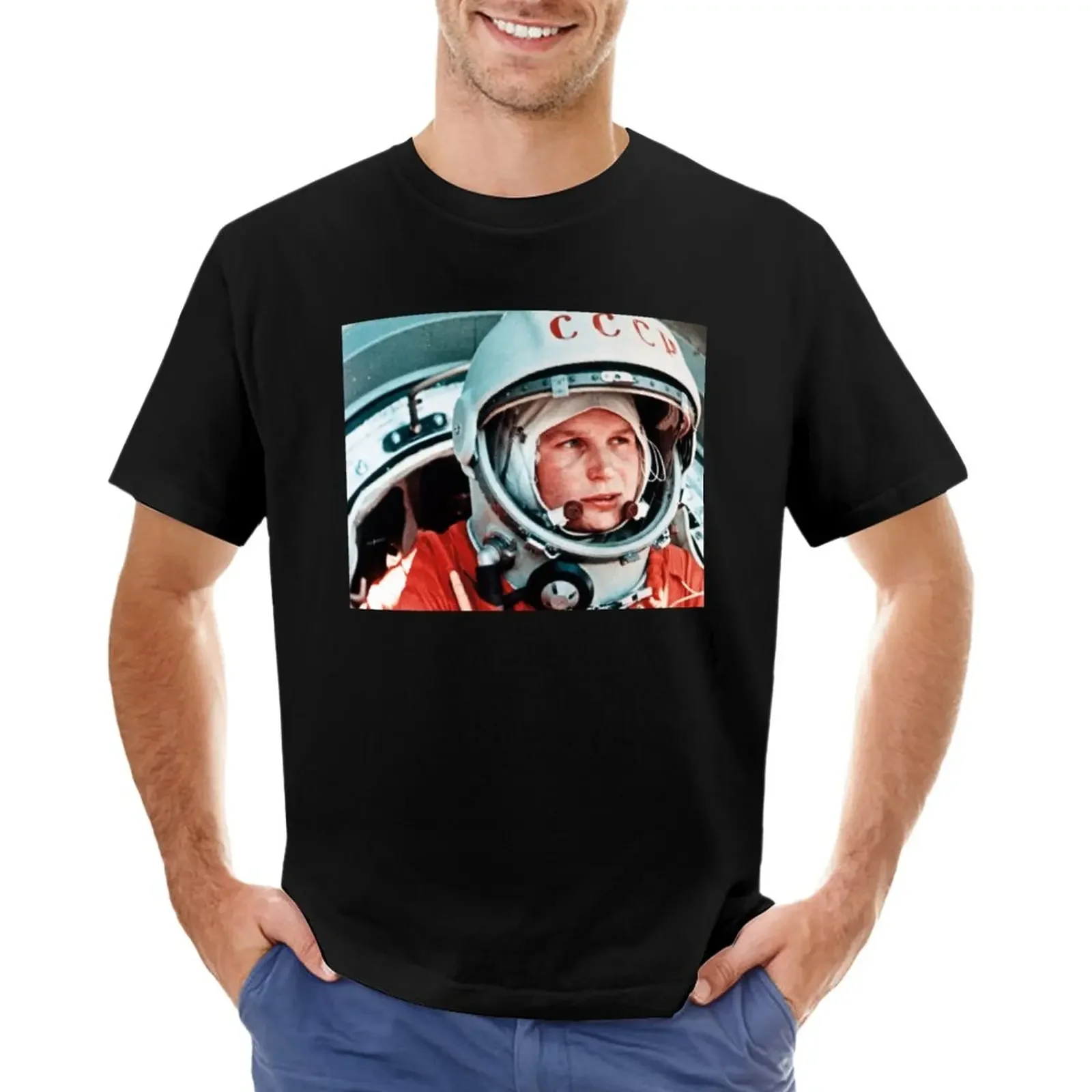 Valentina Tereshkova First Women In Space T-Shirt Camicetta Sublime T-Shirt Ad Asciugatura Rapida Per Uomo Cotone
