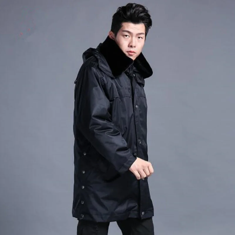 Mens Warm Waterproof Jacket With Detachable Cotton Liner Winter Outdoor Hiking Hunting Climbing Thermal Windproof Mi