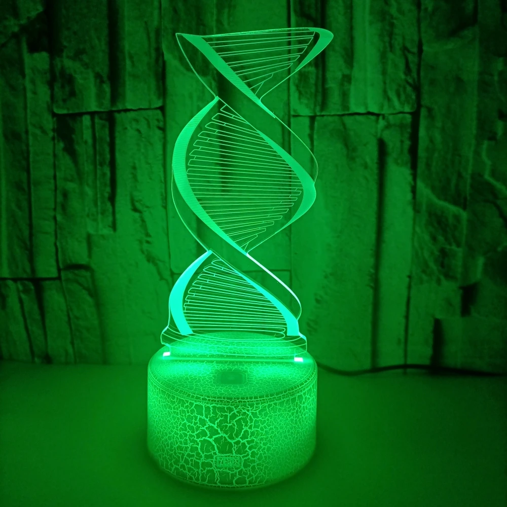 Nighdn DNA Modell 3D Illusion Lampe führte Nachtlicht mit 7 Farben wechselnden Nachtlicht Schlafzimmer Schreibtisch lampen für Kinder Geschenke Wohnkultur