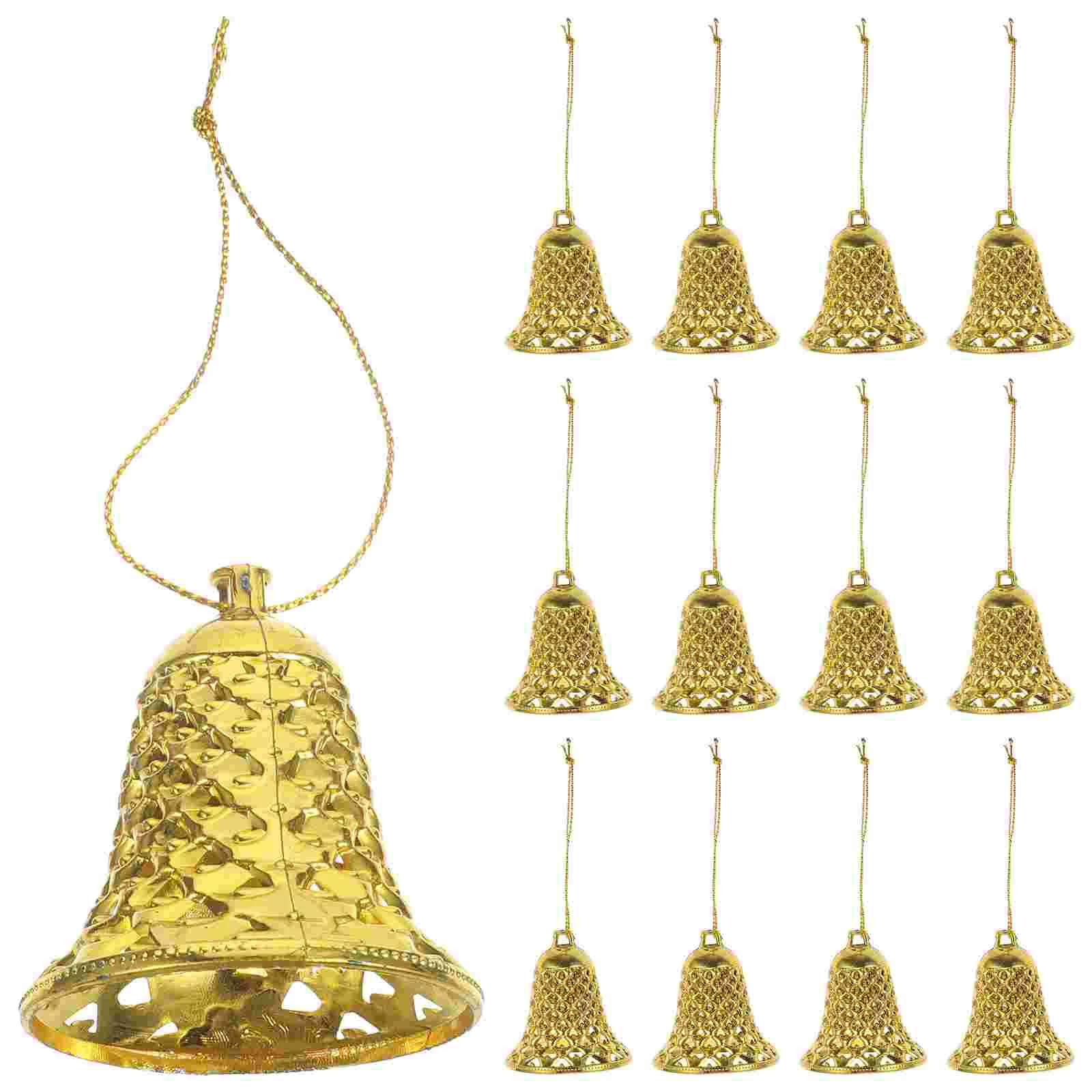 

12pcs Christmas Tree Hanging Adornments Xmas Tree Foam Bell Pendants Ornaments
