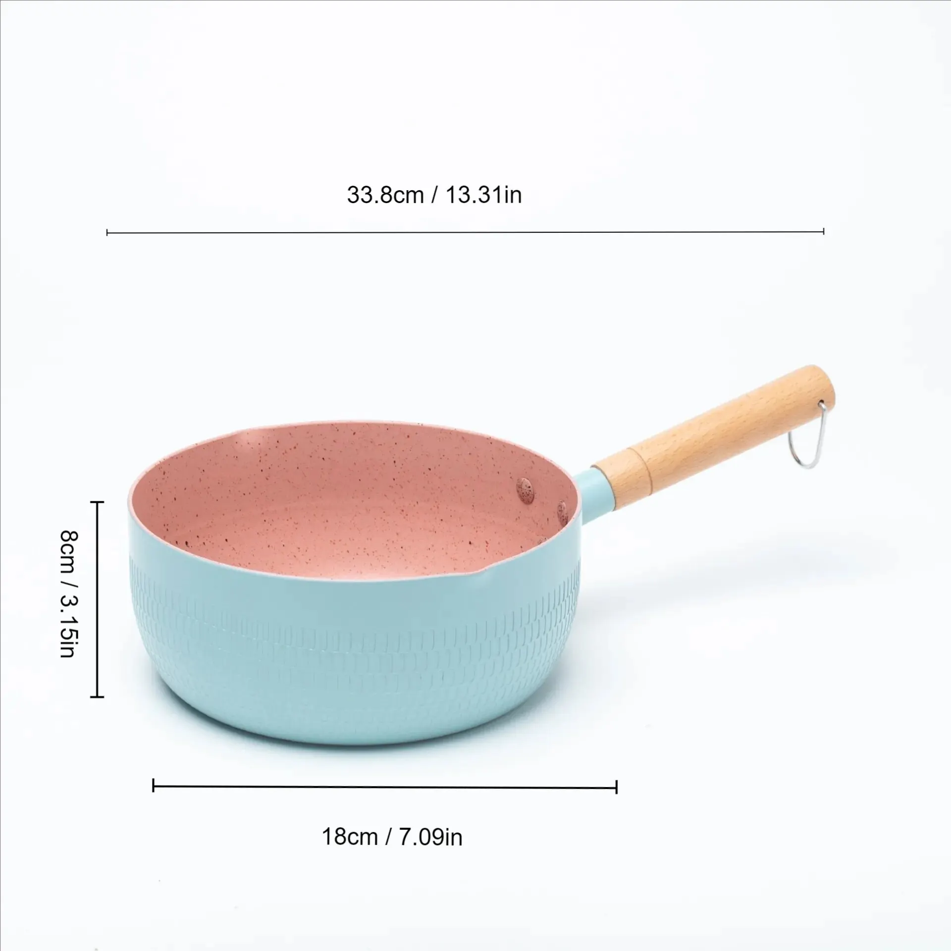1pc Blue/Green/White Non Stick Pan Milk Pot Baby Food Pot Snow Pan Frying And Boiling Integrated Induction Cooker Gas Universal images - 6