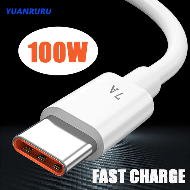43967-5453eb.jpg Cable de charge rapide USB de type C, pour Huawei Mate 40 30 Xiaomi, 100W, 7A