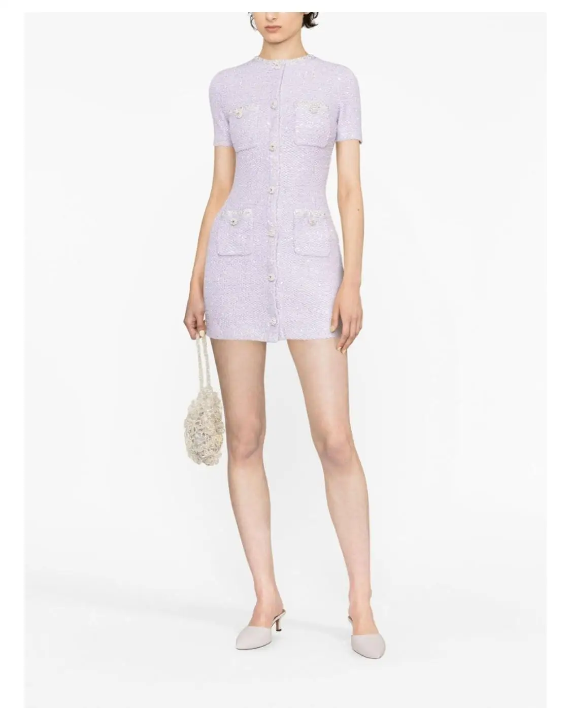 

2023 Early Autumn New Women Beaded Sequined Knitted Dress